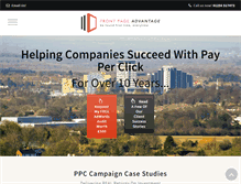 Tablet Screenshot of frontpageadvantage.com